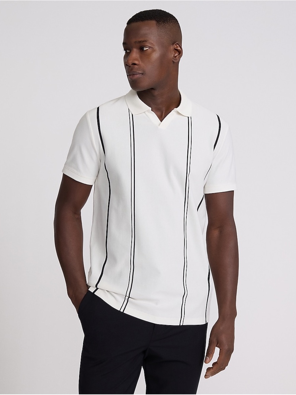 EXPRESS Striped Perfect Pima Cotton
Pique Polo